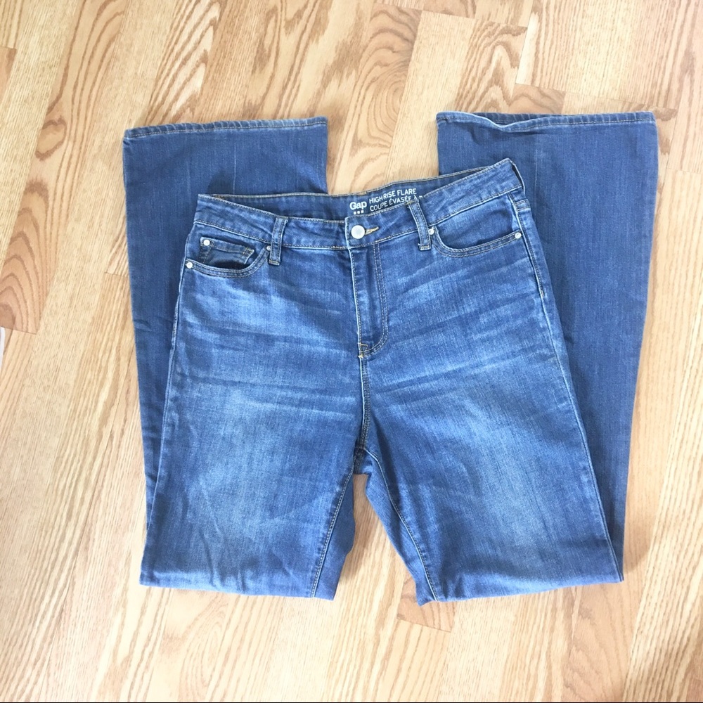 Gap High Rise Flare Blue Jeans Size 10/30 Regular
